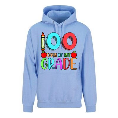 100 Days Of 1st Grade Happy 100th Day Of School Unisex Surf Hoodie