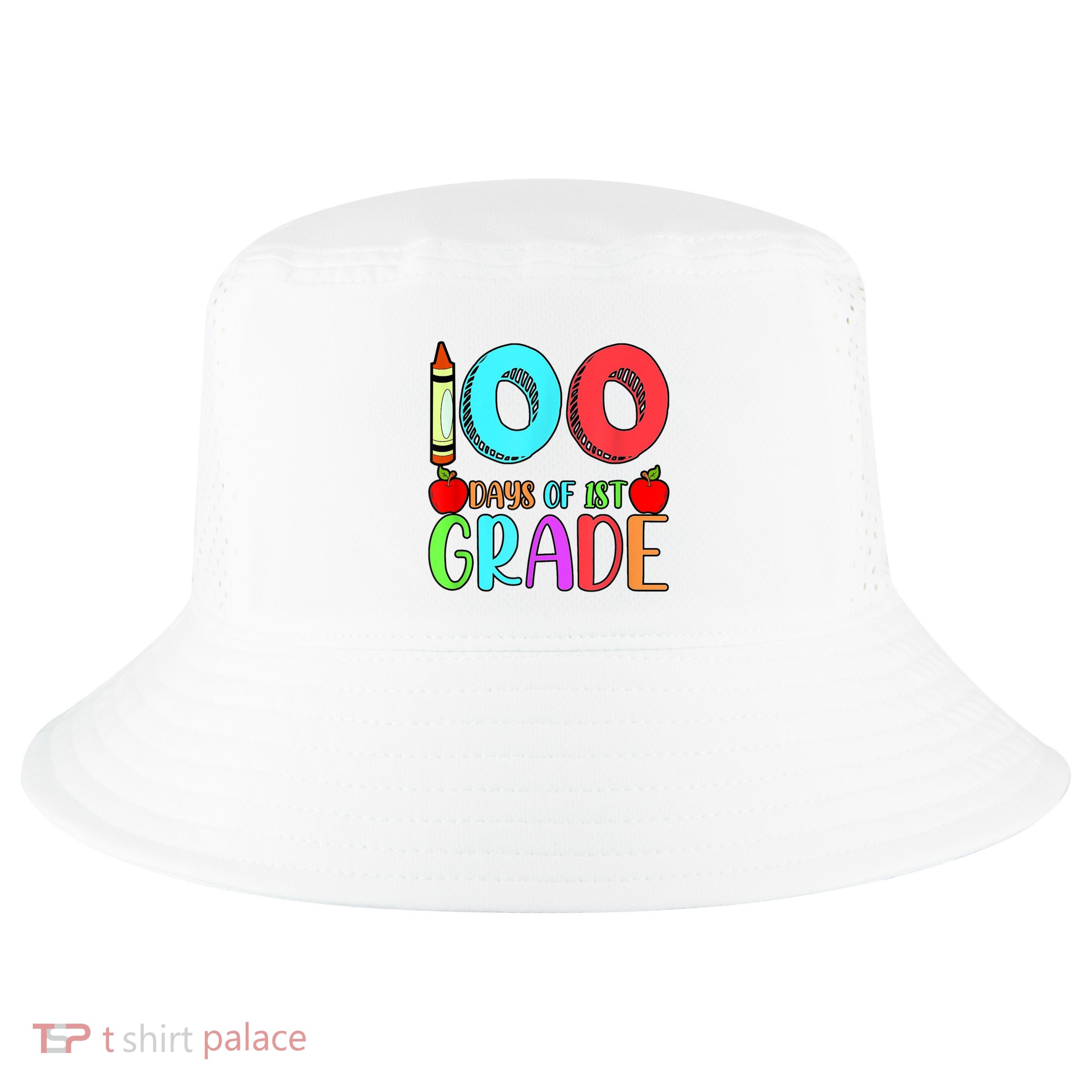100 Days Of 1st Grade Happy 100th Day Of School Cool Comfort Performance Bucket Hat