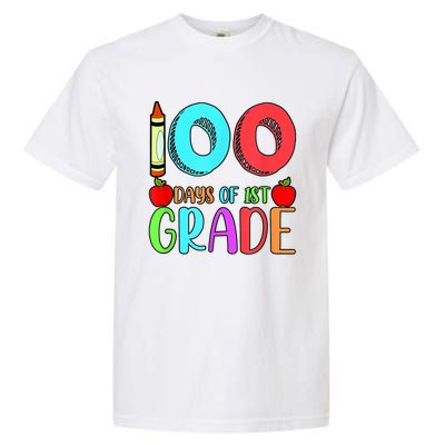 100 Days Of 1st Grade Happy 100th Day Of School Garment-Dyed Heavyweight T-Shirt