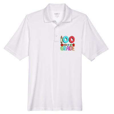 100 Days Of 1st Grade Happy 100th Day Of School Men's Origin Performance Pique Polo