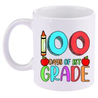 100 Days Of 1st Grade Happy 100th Day Of School 11oz C Handle Ceramic Mug
