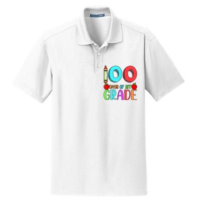 100 Days Of 1st Grade Happy 100th Day Of School Dry Zone Grid Polo