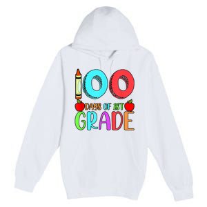 100 Days Of 1st Grade Happy 100th Day Of School Premium Pullover Hoodie