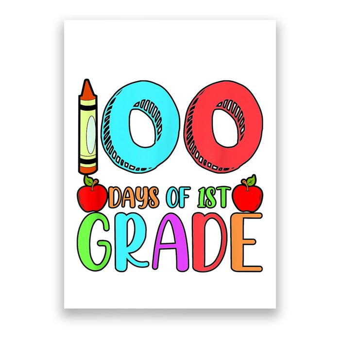 100 Days Of 1st Grade Happy 100th Day Of School Poster