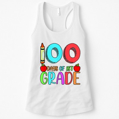100 Days Of 1st Grade Happy 100th Day Of School Womens Tank Top
