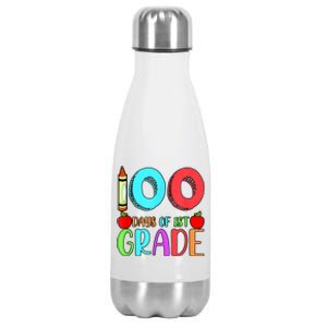 100 Days Of 1st Grade Happy 100th Day Of School Stainless Steel Insulated Water Bottle