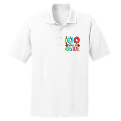 100 Days Of 1st Grade Happy 100th Day Of School PosiCharge RacerMesh Polo