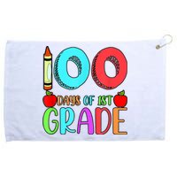 100 Days Of 1st Grade Happy 100th Day Of School Grommeted Golf Towel