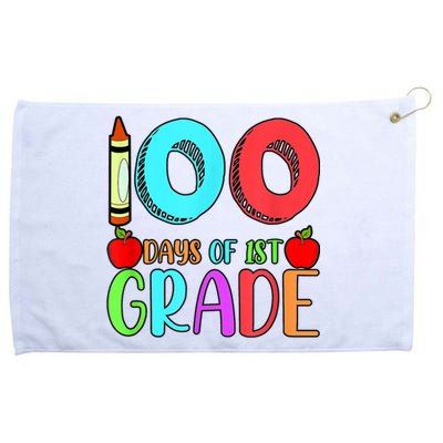 100 Days Of 1st Grade Happy 100th Day Of School Grommeted Golf Towel