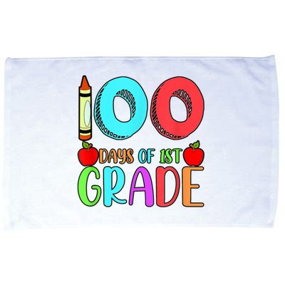 100 Days Of 1st Grade Happy 100th Day Of School Microfiber Hand Towel