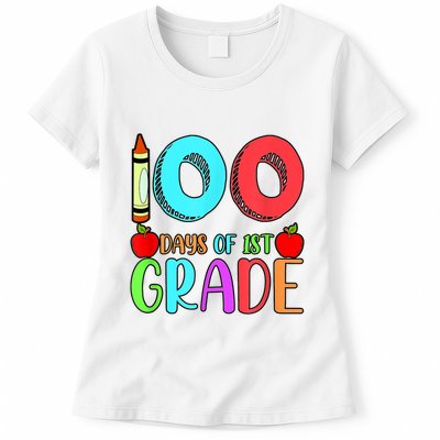 100 Days Of 1st Grade Happy 100th Day Of School Womens T-Shirt