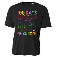 100 Days Of School Teacher Student   100 Hearts Cooling Performance Crew T-Shirt