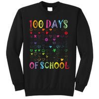 100 Days Of School Teacher Student   100 Hearts Sweatshirt