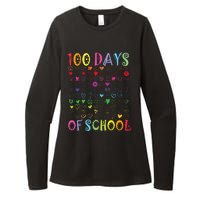 100 Days Of School Teacher Student   100 Hearts Womens CVC Long Sleeve Shirt