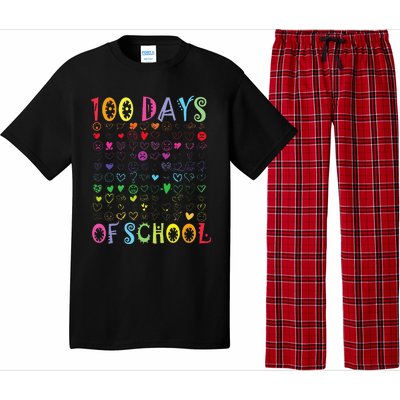 100 Days Of School Teacher Student   100 Hearts Pajama Set