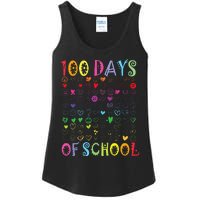 100 Days Of School Teacher Student   100 Hearts Ladies Essential Tank