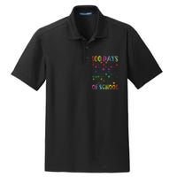 100 Days Of School Teacher Student   100 Hearts Dry Zone Grid Polo