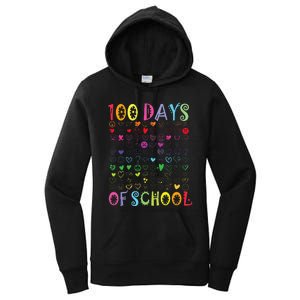 100 Days Of School Teacher Student   100 Hearts Women's Pullover Hoodie