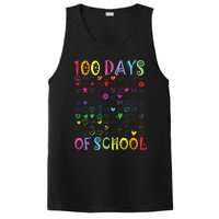 100 Days Of School Teacher Student   100 Hearts PosiCharge Competitor Tank