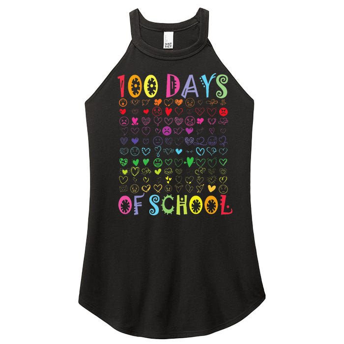 100 Days Of School Teacher Student   100 Hearts Women's Perfect Tri Rocker Tank