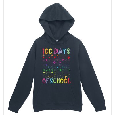 100 Days Of School Teacher Student   100 Hearts Urban Pullover Hoodie