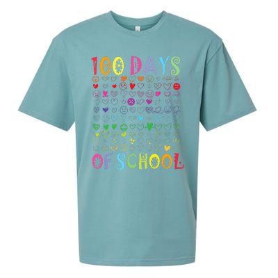 100 Days Of School Teacher Student   100 Hearts Sueded Cloud Jersey T-Shirt