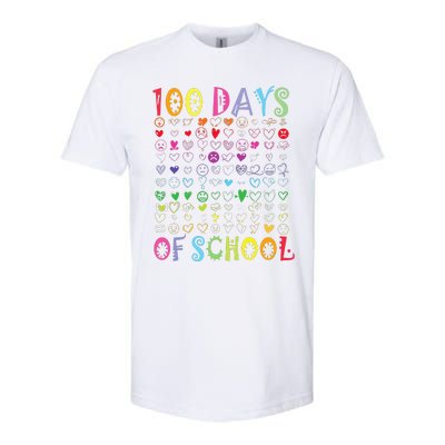 100 Days Of School Teacher Student   100 Hearts Softstyle CVC T-Shirt