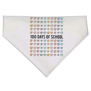 100 Days Of Hearts Celebrate 100th Day Of School USA-Made Doggie Bandana