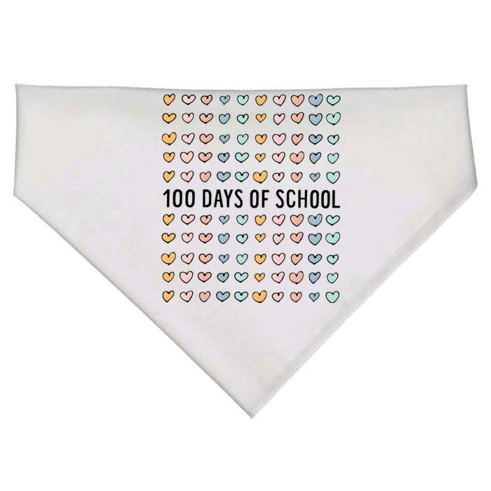 100 Days Of Hearts Celebrate 100th Day Of School USA-Made Doggie Bandana