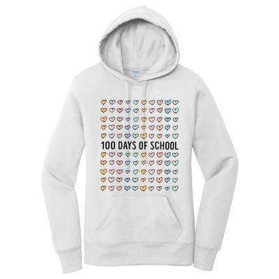 100 Days Of Hearts Celebrate 100th Day Of School Women's Pullover Hoodie