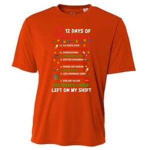 12 Days Of Pharmacy Funny Christmas Pharmacist Tech Xmas Gift Cooling Performance Crew T-Shirt