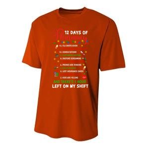 12 Days Of Pharmacy Funny Christmas Pharmacist Tech Xmas Gift Performance Sprint T-Shirt