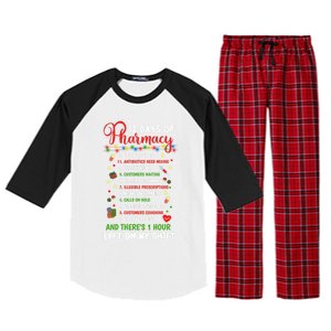 12 Days Of Pharmacy Funny Christmas Pharmacist Tech Xmas Gift Raglan Sleeve Pajama Set