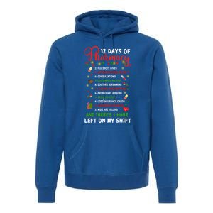 12 Days Of Pharmacy Funny Christmas Pharmacist Tech Xmas Gift Premium Hoodie