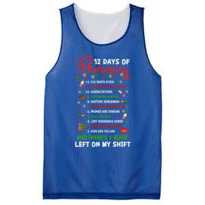 12 Days Of Pharmacy Funny Christmas Pharmacist Tech Xmas Gift Mesh Reversible Basketball Jersey Tank