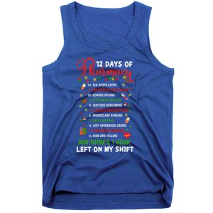 12 Days Of Pharmacy Funny Christmas Pharmacist Tech Xmas Gift Tank Top