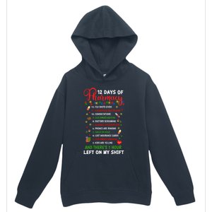 12 Days Of Pharmacy Funny Christmas Pharmacist Tech Xmas Gift Urban Pullover Hoodie