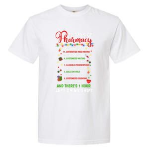 12 Days Of Pharmacy Funny Christmas Pharmacist Tech Xmas Gift Garment-Dyed Heavyweight T-Shirt