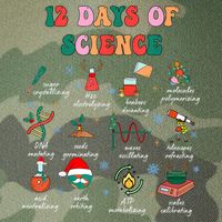 12 Days Of Science Scientist Teacher Christmas Science Xmas Legacy Tie Dye Trucker Hat
