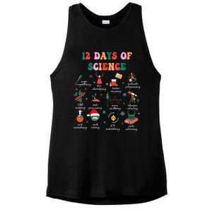 12 Days Of Science Scientist Teacher Christmas Science Xmas Ladies PosiCharge Tri-Blend Wicking Tank