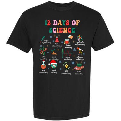 12 Days Of Science Scientist Teacher Christmas Science Xmas Garment-Dyed Heavyweight T-Shirt