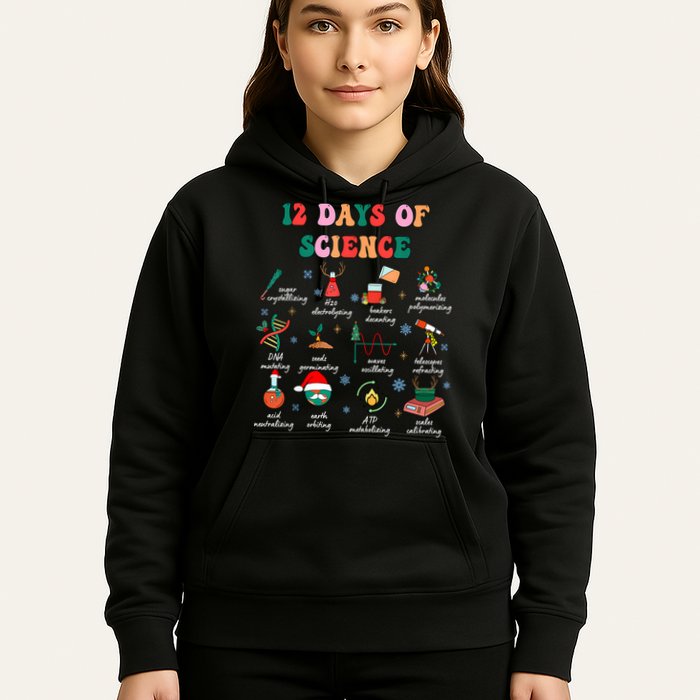 12 Days Of Science Scientist Teacher Christmas Science Xmas Hoodie