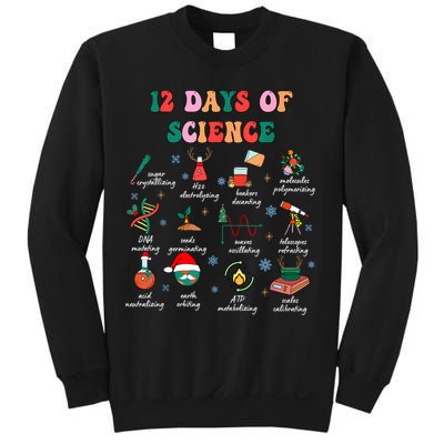 12 Days Of Science Scientist Teacher Christmas Science Xmas Sweatshirt