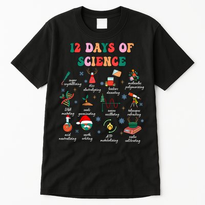 12 Days Of Science Scientist Teacher Christmas Science Xmas Tall T-Shirt
