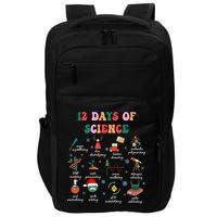 12 Days Of Science Scientist Teacher Christmas Science Xmas Impact Tech Backpack