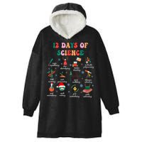 12 Days Of Science Scientist Teacher Christmas Science Xmas Hooded Wearable Blanket