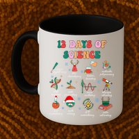 12 Days Of Science Scientist Teacher Christmas Science Xmas Mug