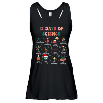 12 Days Of Science Scientist Teacher Christmas Science Xmas Ladies Essential Flowy Tank
