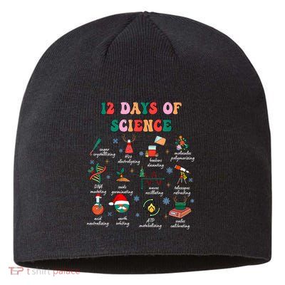 12 Days Of Science Scientist Teacher Christmas Science Xmas Sustainable Beanie