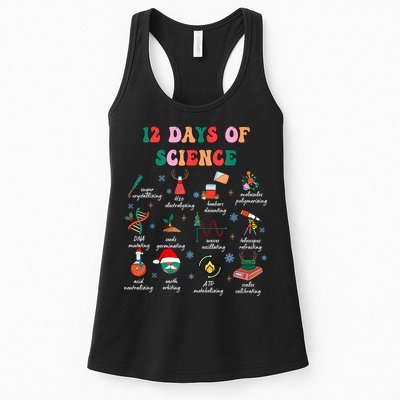 12 Days Of Science Scientist Teacher Christmas Science Xmas Womens Tank Top
